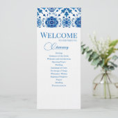 地中海のモダン青モザイク結婚モザイク プログラム (スタンド正面)