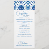 地中海のモダン青モザイク結婚モザイク プログラム (裏面)