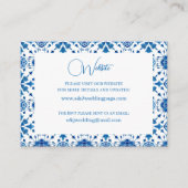 地中海のモダン青モザイク結婚モザイク 名刺 (正面)