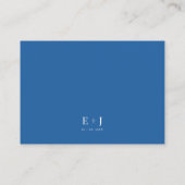 地中海のモダン青モザイク結婚モザイク 名刺 (裏面)