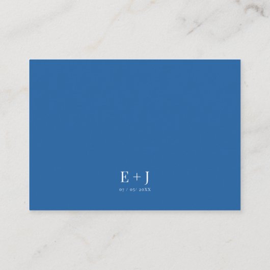 地中海のモダン青モザイク結婚モザイク 名刺 (裏面)