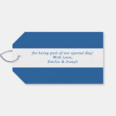 地中海のモダン青結婚青 ギフトタグ (裏面横)