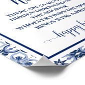 地中海のリングや輪狩りブライダルシャワーゲーム標識 ポスター (角)