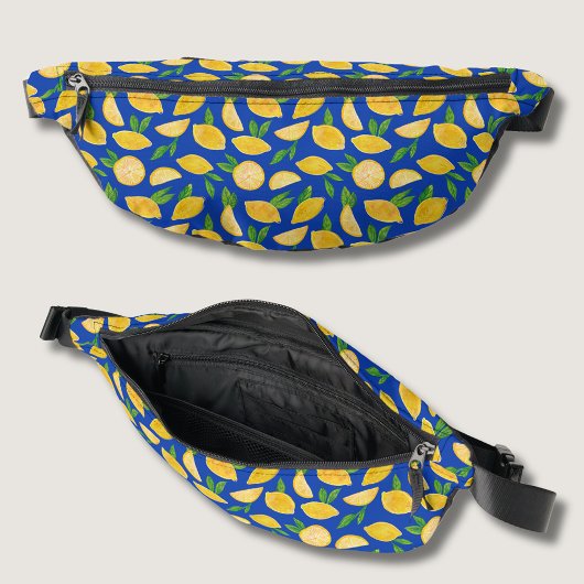 地中海のレモン柄 ファニーパック