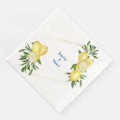 地中海のレモン & コバルトブルーのテキスト Dinner (コーナー)