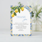 地中海のレモン メインスクイーズ ブライダルシャワー サンキューカード (スタンド正面)