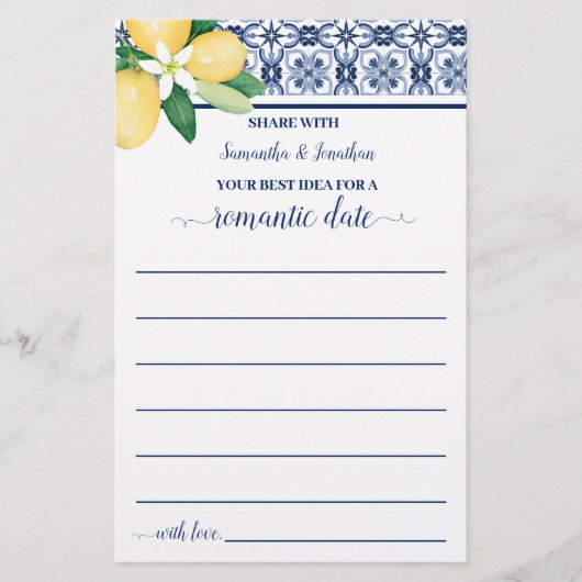 地中海の共有a日付アイディアシャワーゲームカード チラシ (正面)