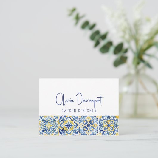 地中海の名刺のタイル 名刺 (スタンド正面)