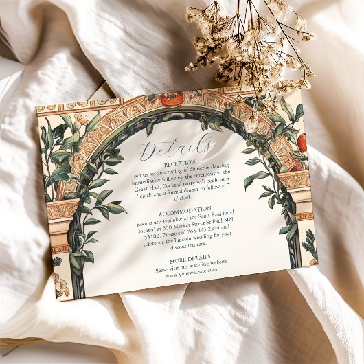 地中海の図解入りの、写真付きの結婚の エンクロージャーカード