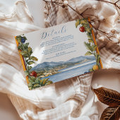 地中海の図解入りの、写真付きの結婚の エンクロージャーカード