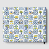 地中海の夏のレモン模様 ゲストブック (裏面)