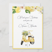 地中海の夏のレモン　輝く青いウェディング 招待状 (裏面)