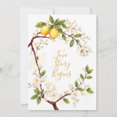 地中海の夏の優雅なウェディング 招待状 (裏面)