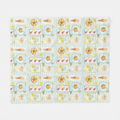 地中海の夏の雰囲気 フリースブランケット (正面(横))