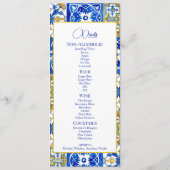 地中海の夏モダンタイルのフラットメニュー メニュー (裏面)