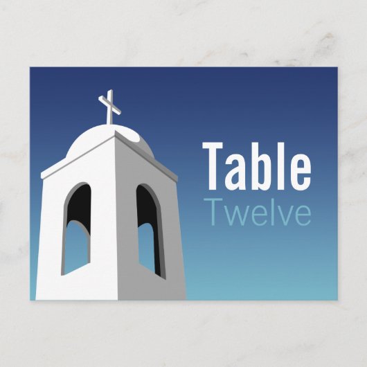 地中海の夏、テーブル番号 ポストカード (正面)