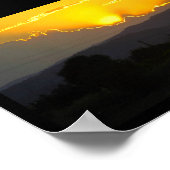 地中海の夕日 ポスター (角)