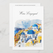 地中海の婚約発表カード 案内状 (正面/裏面)