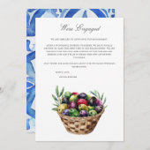 地中海の婚約発表カード 案内状 (正面/裏面)