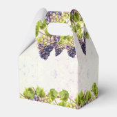 地中海の庭での葡萄を飾ったウェディング フェイバーボックス (裏面サイド)