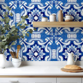 地中海の手の絵を描スタイル青陶磁器タイル タイル