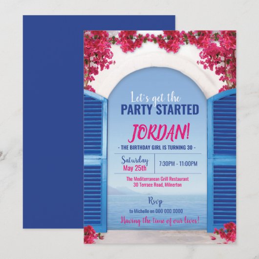 地中海の招待状 招待状 (正面/裏面)