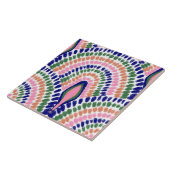 地中海の数々の色のモザイク絵を描ホロ タイル (側面)