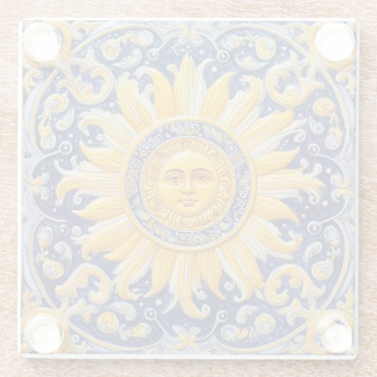 地中海の日 ガラスコースター (裏面)