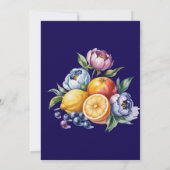 地中海の柑橘の花束エンゲージパーティー 招待状 (裏面)