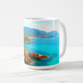 地中海の海岸線 コーヒーマグカップ (正面右)
