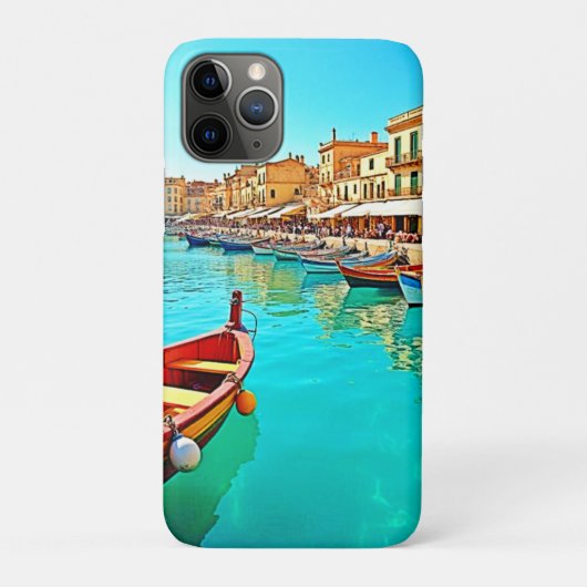 地中海の港の活力あふれるデザイン Case-Mate iPhoneケース (裏)