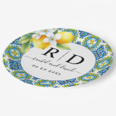 地中海の瓦とレ結婚モン ペーパープレート (アングル)