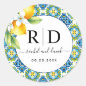 地中海の瓦とレ結婚モン ラウンドシール (正面)