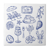 地中海の生活概要 タイル (正面)