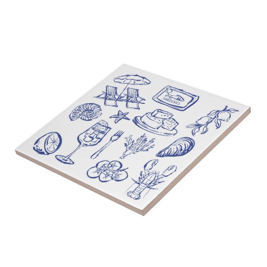 地中海の生活概要 タイル (側面)