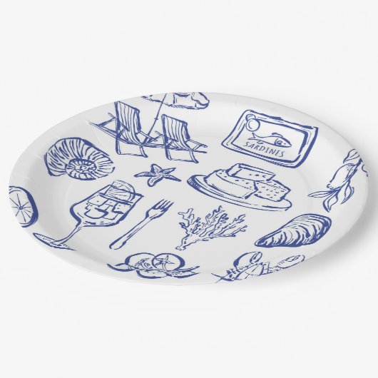 地中海の生活概要 ペーパープレート (アングル)