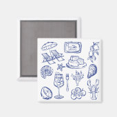 地中海の生活概要 マグネット (正面/裏面)