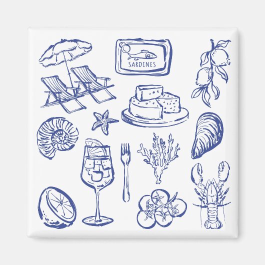 地中海の生活概要 マグネット (正面)