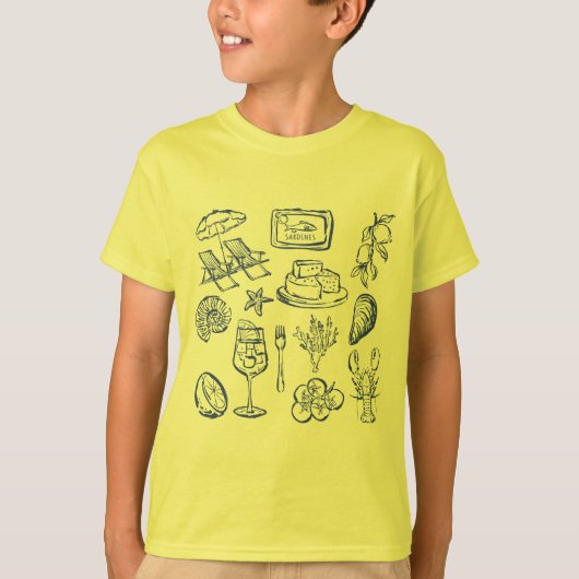 地中海の生活概要 Tシャツ (正面)