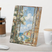 地中海の窓のバラ　アートカード 台座サイン (インサイチュ)