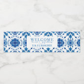 地中海の結婚モダン瓦の「ようこそ」 ペットボトルラベル (シングルラベル)