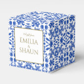 地中海の結婚式の引き出物 フェイバーボックス (正面サイド)