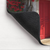 地中海の赤いドアの庭のマウスパッド マウスパッド (コーナー)