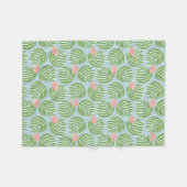 地中海の開花 フリースブランケット (正面(横))