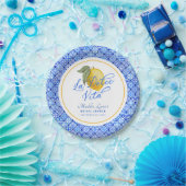 地中海の青いラ・ドルチェ・ヴィータ ブライダルシャワー ペーパープレート (パーティー)