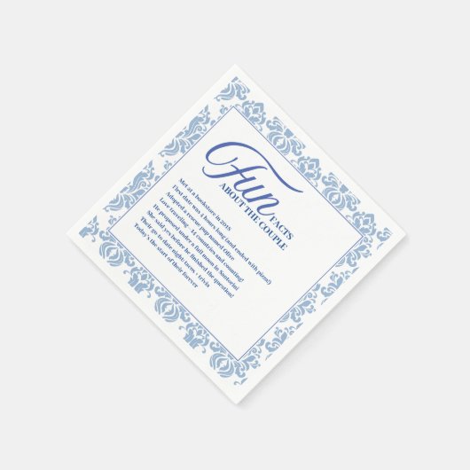 地中海の青タイルおもしろい結婚ファクト スタンダードカクテルナプキン (角)