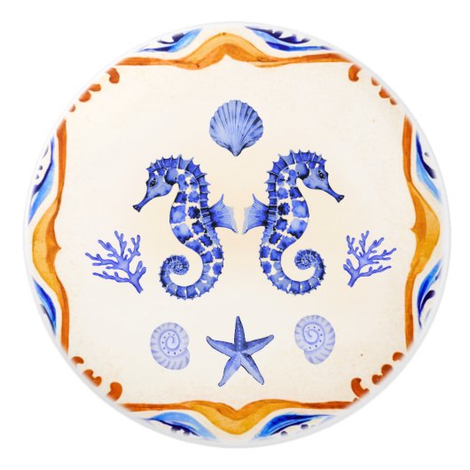 地中海の馬 セラミックノブ (正面)