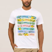 地中海の魚の海岸Tシャツ Tシャツ (正面)