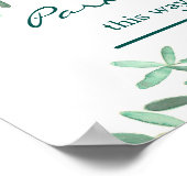 地中海の |の結婚駐車標識 ポスター (角)