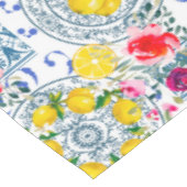 地中海の,イタリアンスタイル，柑橘類，レモン，マジョリカ テーブルクロス (アングル)